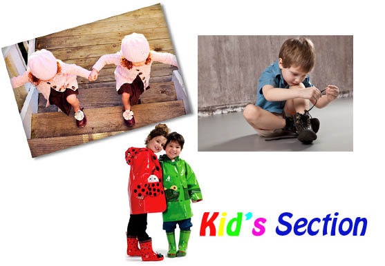 Kids Shoes And Rainsets